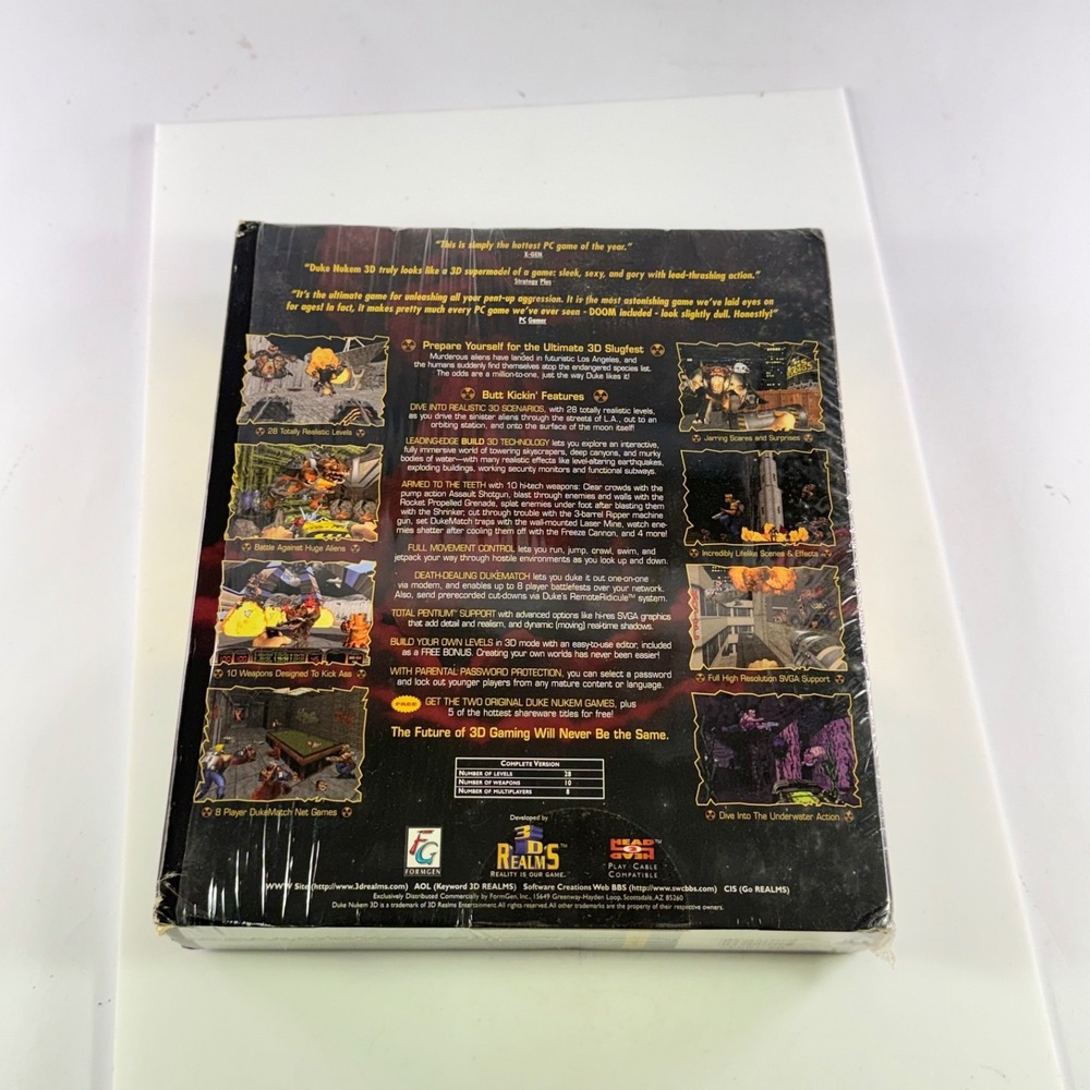 Duke Nukem 3D PC Big Box Game Vintage 1996 FormGen 3D Realms New Sealed - Picture 2 of 6